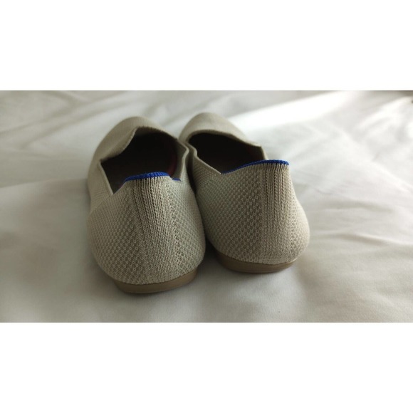 Rothys The Loafer Linen Double Stitch Beige Size W6.5 Flats Slip On - Picture 9 of 10